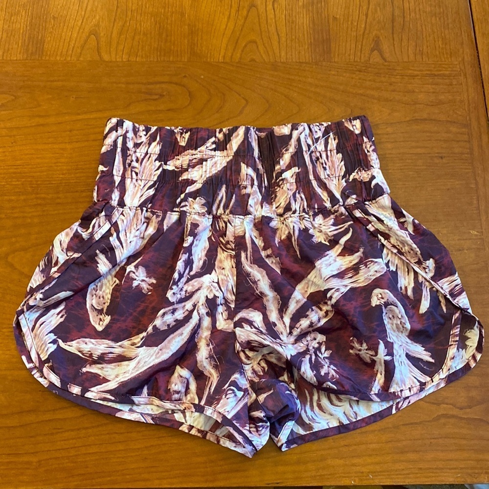 Free People Movement The Way Home Printed Running Shorts size medium